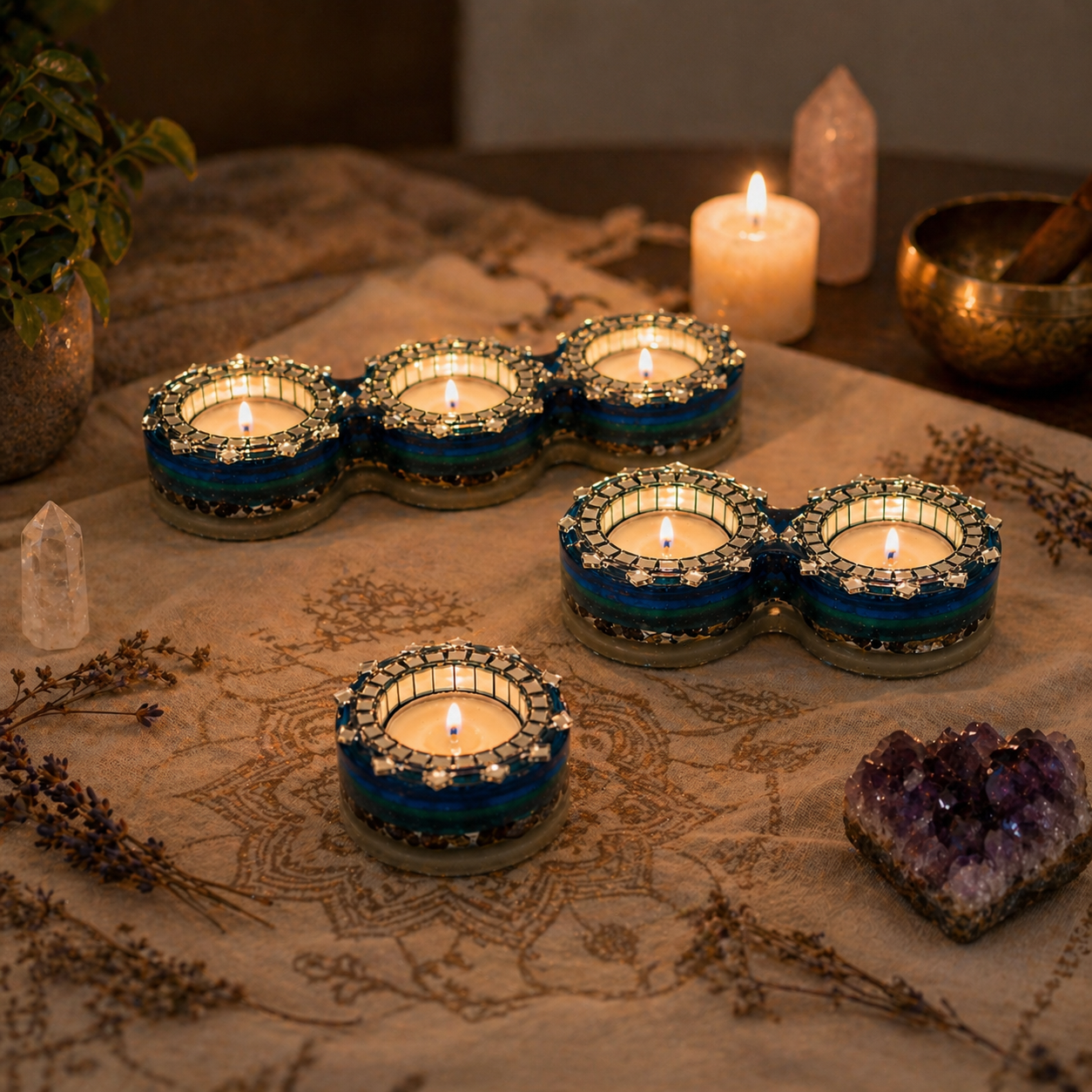 Self-Reflecting Meditation Candle Holder