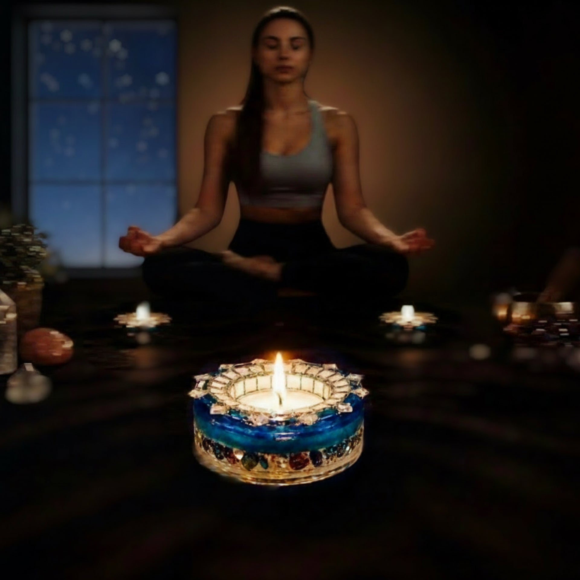 Self-Reflecting Meditation Candle Holder