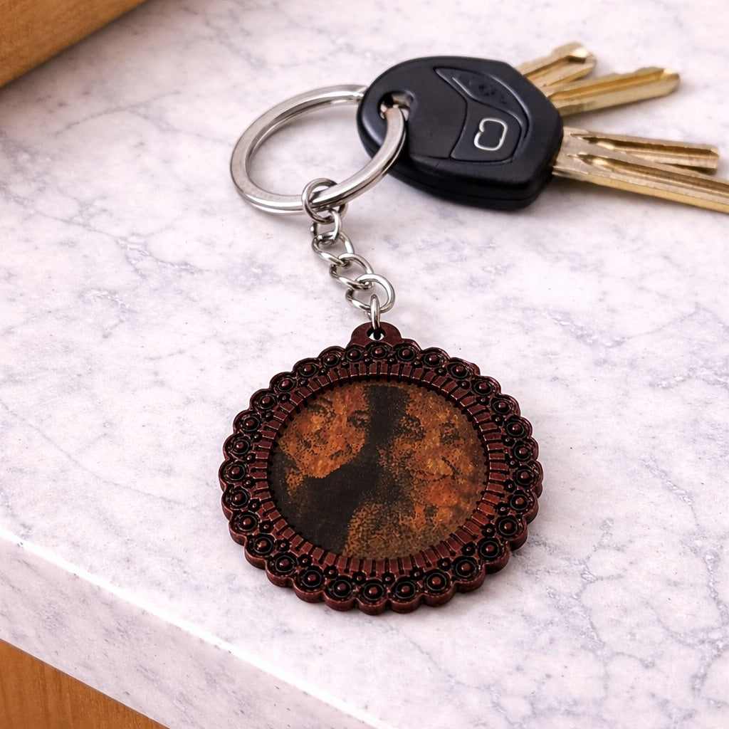 Personalized Wooden Photo Keychain