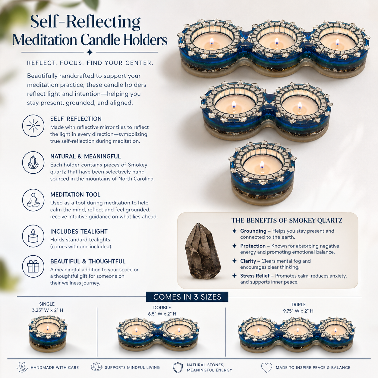 Self-Reflecting Meditation Candle Holder